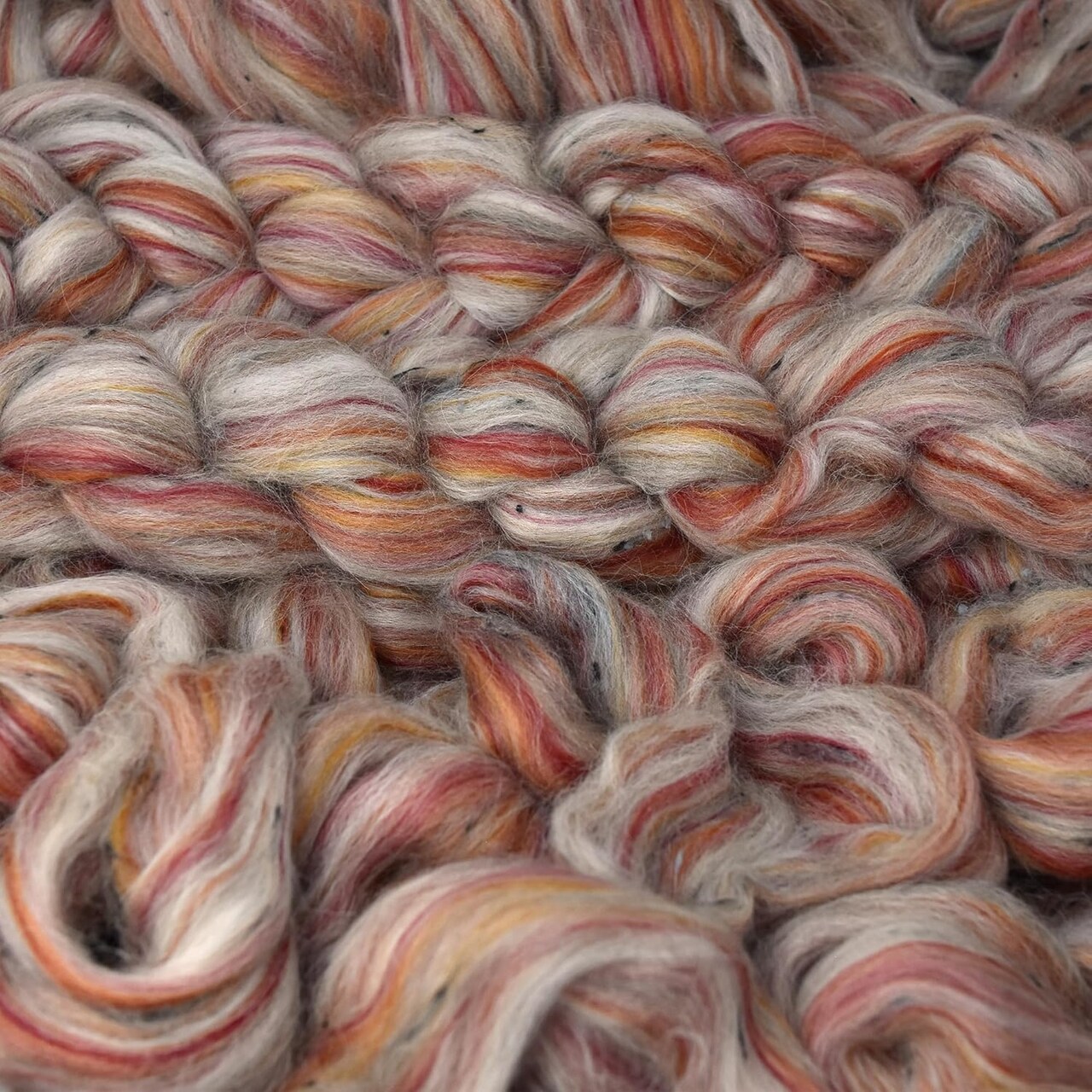 Designer Blend Merino, Baby Alpaca and BFL Tweed Top Roving. Fancy, Colorful, Exotic - Limited Edition.